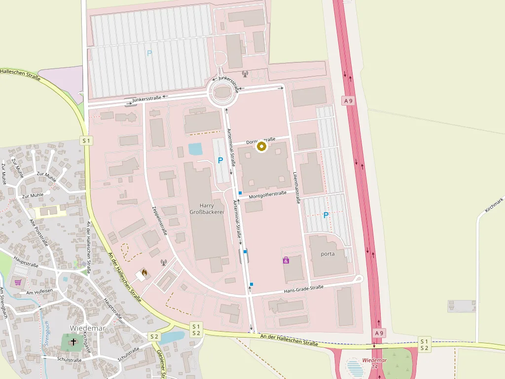 Lageplan: Dornierstraße 4, 04509 Wiedemar